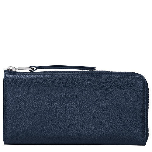 LONGCHAMP ネイビー　長財布 Longchamp Le Foulonne Long 3/4 Zip Around Wallet – BagShop PL