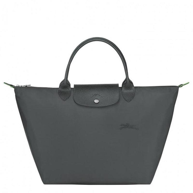 Longchamp Le Pliage Green Medium Top Handle Folding Tote Bag