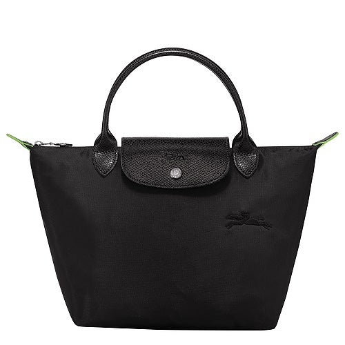 Longchamp Le Pliage Green Small Top Handle Folding Tote Bag