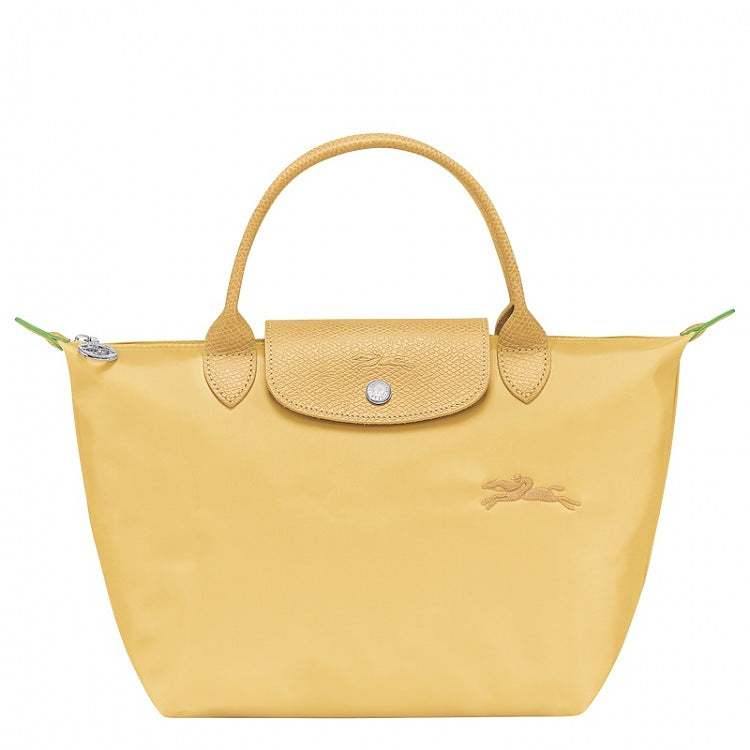 Longchamp Le Pliage Green Small Top Handle Folding Tote Bag