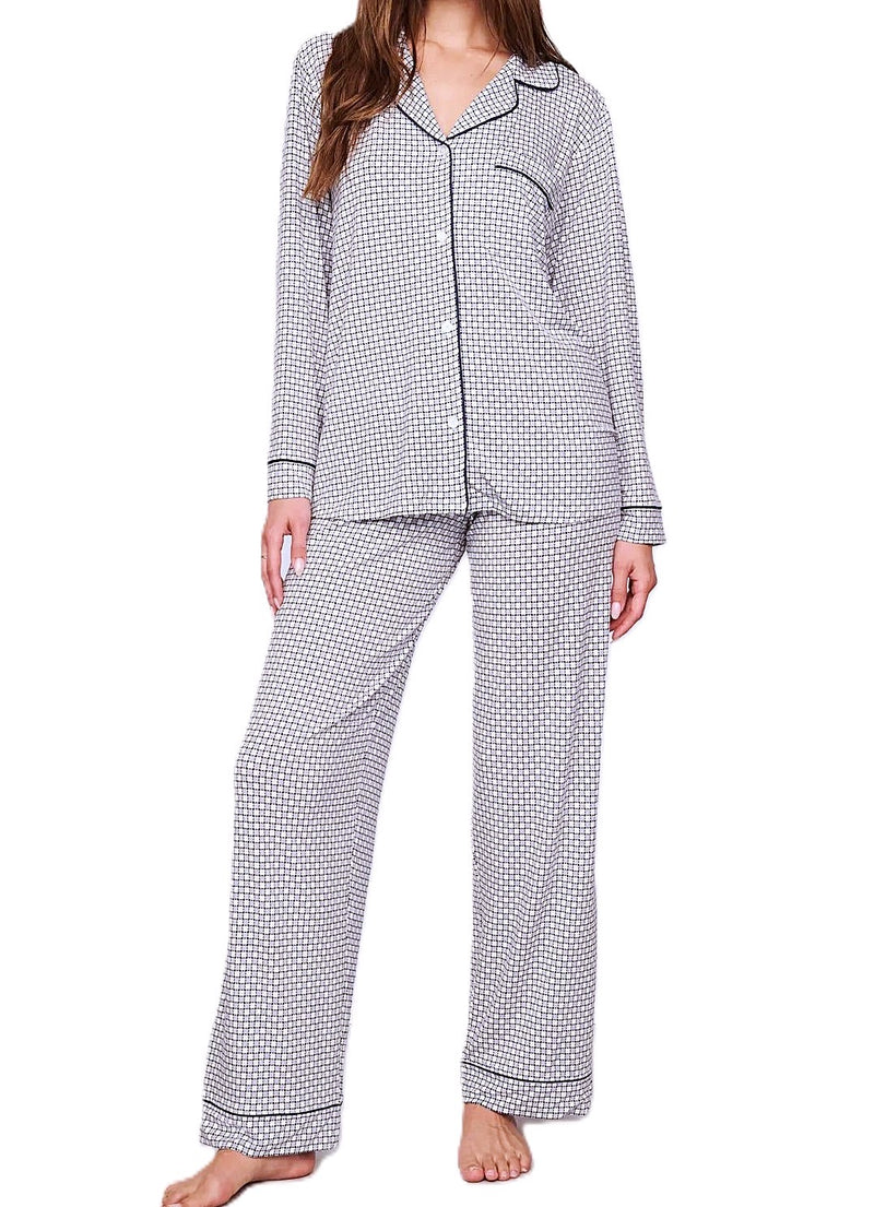 Eberjey Gisele Printed Long PJ Set