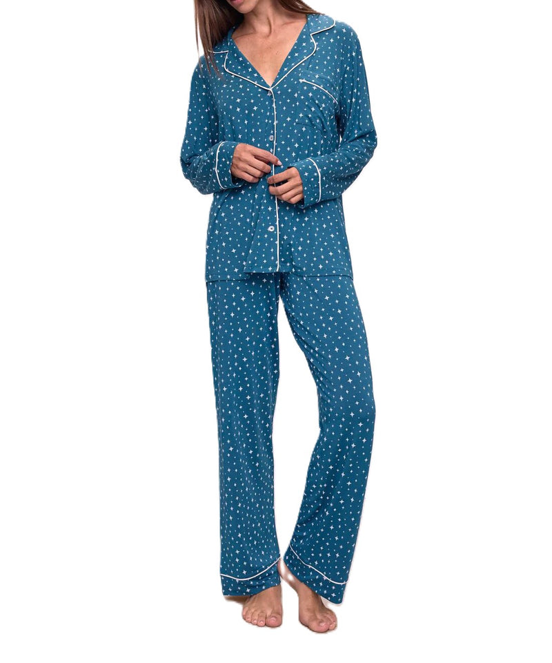 Eberjey Gisele Printed Long PJ Set