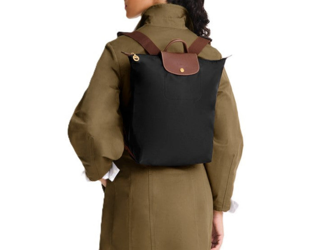 Long champ back pack Longchamp Le Pliage Original M Backpack Black - Canvas  main image 4
