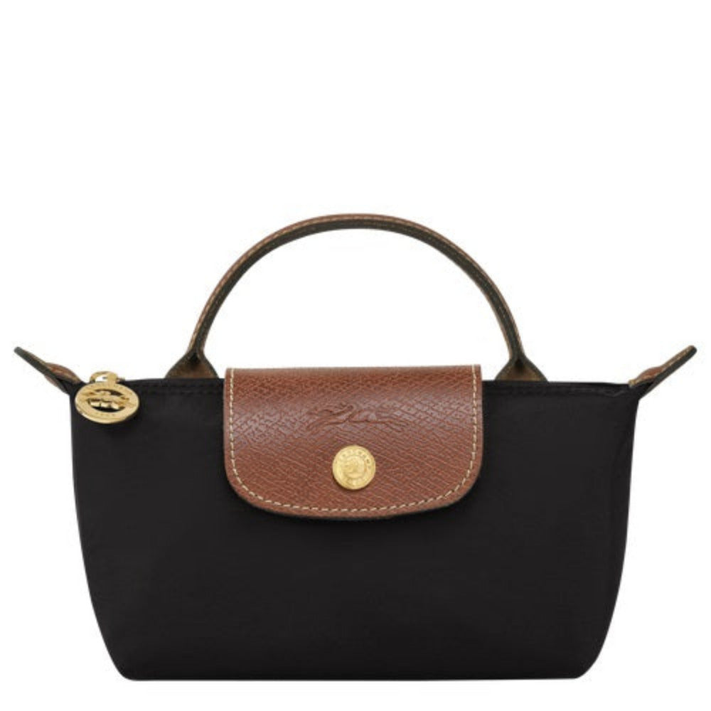 Longchamp Le Pliage Original Handle Pouch ハンドルポーチ Le Pliage Original Pouch with handle Black - Recycled canvas
