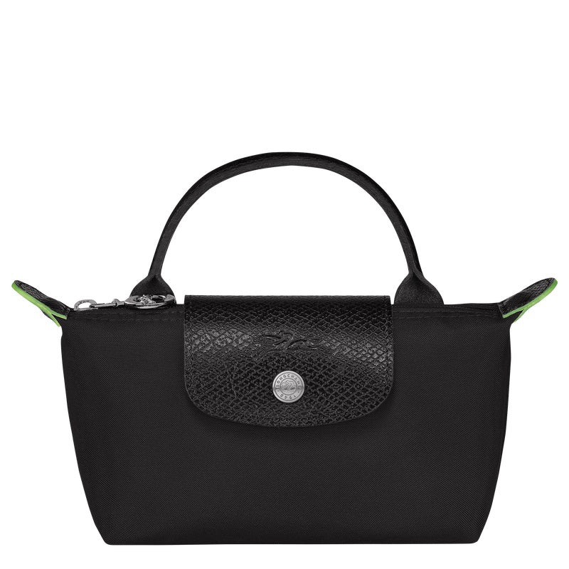 Longchamp Le Pliage Green Pouch with Handle