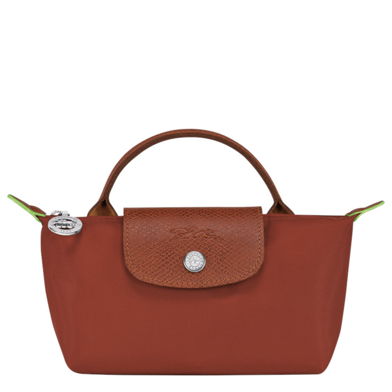 Longchamp Le Pliage Green Pouch with Handle