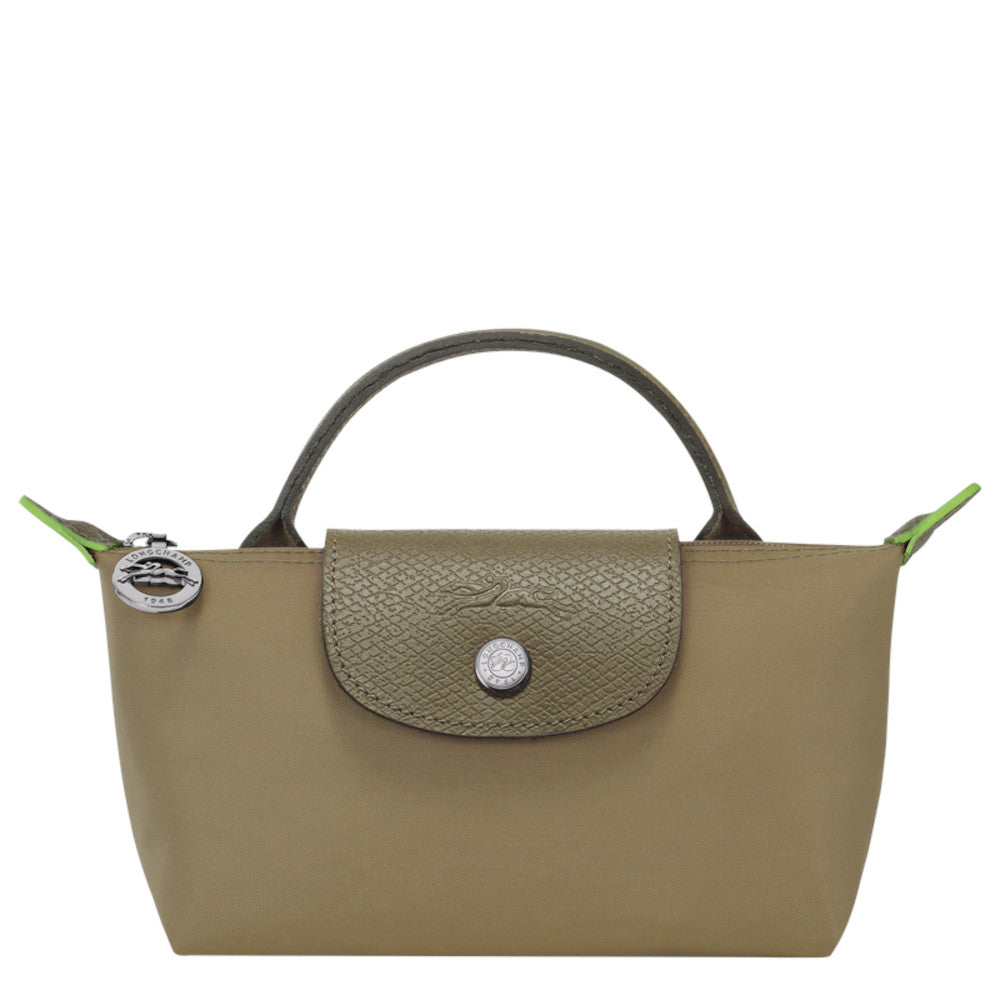 【LONGCHAMP】Le Pliage Green Pouch with handle ポーチ Le Pliage Green Pouch with handle Terra - Recycled canvas