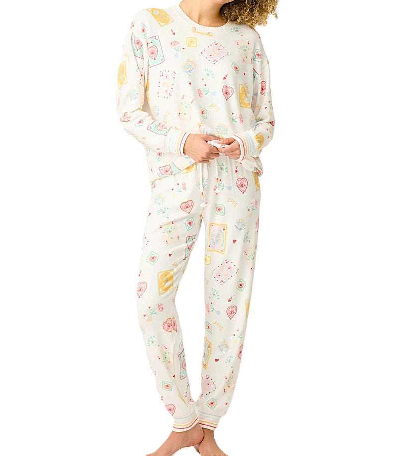 PJ Salvage Lucky Me Tarot Card Print PJ Set